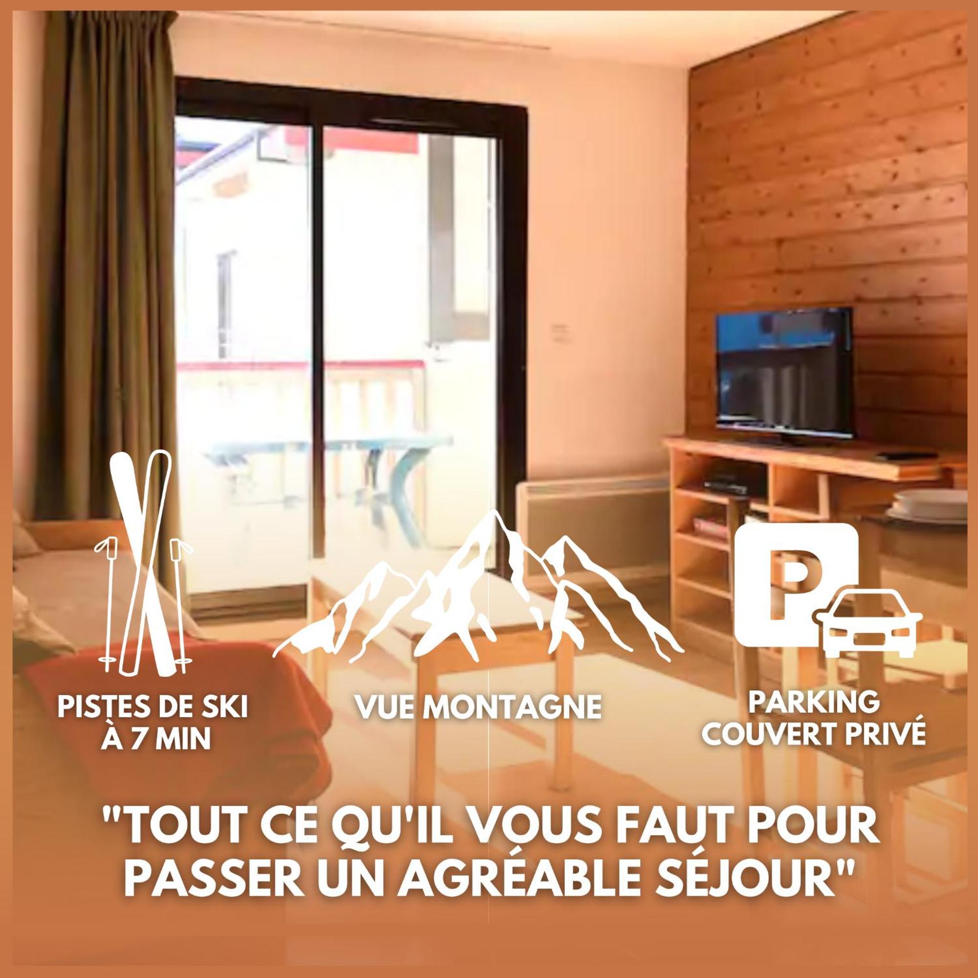 Charmant T3 Avec Vue Montagne Et Parking Privatif Font Romeu Exterior foto